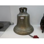 A WWII Air Ministry, possibly RAF Scramble bell stamped AM 1940, diameter 32.5cm