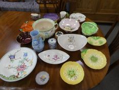 A quantity of 1930s style ceramics including Carlton ware, Clarice Cliff, Pole and Royal Winton