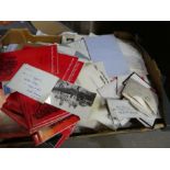 Box of ephemera to include Royal Opera House and Covent Garden Programmes etc