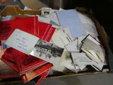 Box of ephemera to include Royal Opera House and Covent Garden Programmes etc