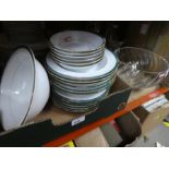 Selection of Noritake part dinner service, and glassware