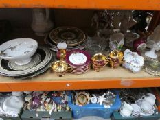 A selection of china and figures, to include Doulton, etc