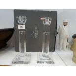 A pair of Waterford crystal Metropolitan 10 inch candlesticks