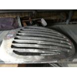 Vintage galvanised vehicle grill