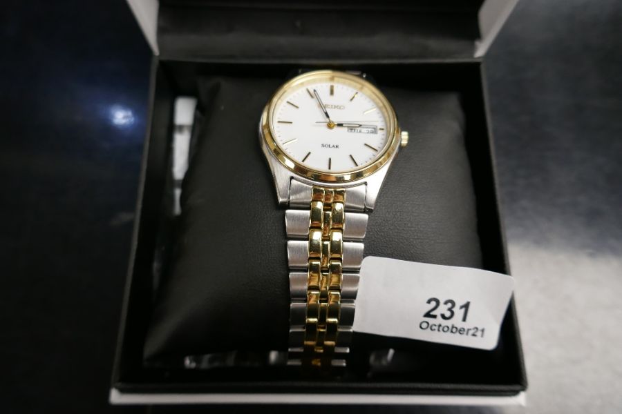 Boxed Seiko gents wristwatch