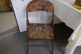 Painted folding chair