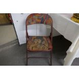 Painted folding chair