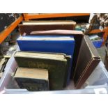 Stamp albums from around the World and vintage books