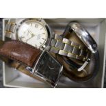 Vintage gents rotary wristwatch. Pulseur extension and Emporio Armani stainless steel wristwatch on