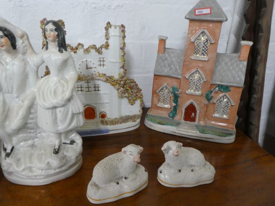 A quantity of Staffordshire figural groups and similar. - Image 3 of 3