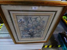 Framed and glazed print entitled September, selection of prints circa 1730s (reprint)