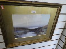 Frederick Widgery; a landscape scene, probably Dartmoor, signed bottom left, 35.5 x 25.5cms