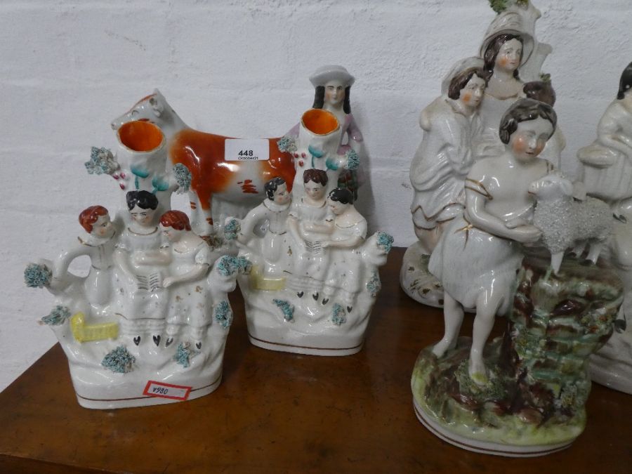 A quantity of Staffordshire figural groups and similar. - Image 2 of 3