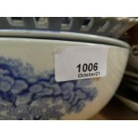 Large selection of glass, pottery and china plates, bowls, jugs, etc, including some made by Spode