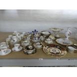 A quantity of antique and later English porcelain including Royal Worcester, Paragon and Aynsley