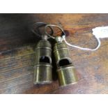 Two x replica Titanic whistles