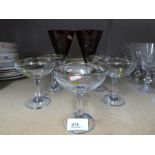 A selection of glassware to include Babycham, etc