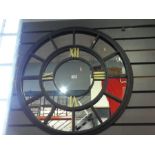 Modern circular wall mirror in the form of a clock