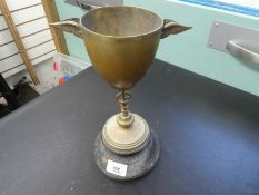 A 1946 Memorial trophy in memory of Sgt Arthur George Cole Wireless Operator 1311910 who was shot do