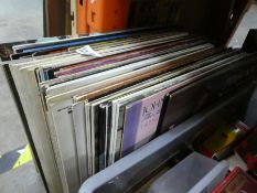 Box of Yesteryear models and a selecton of LPs