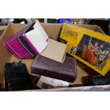 Box containing boxed Brownie 'Starmite' camera, cased reflex ex, Conway etc