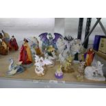 Enchanitca, a quantity of mystical dragons and figures by Holland Studio craft