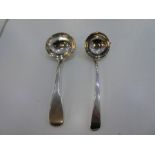 Two silver Georgian ladles, one hallmarked London 1808 Solomon Houghham. Other hallmarked London 178