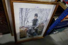 Various horse racing prints and other items, many relating to Desert Orchid