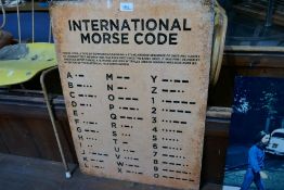 Large metal sign - Morse Code