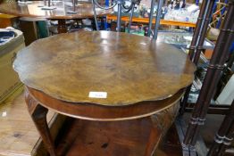 A 1930s circular coffee table and sundry