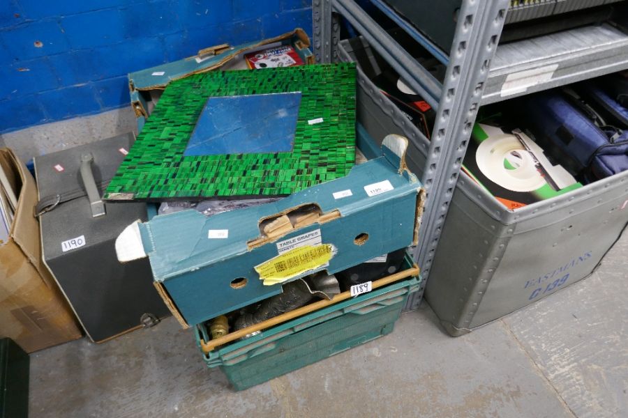 Two boxes of sundry including one box of mixed metalware