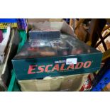 Box of vintage games including Totoply, escalado and boxed Subbuteo, including Astropitch