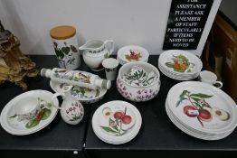 A quantity of Portmeirion pottery including Pomona items