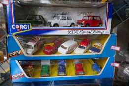 Vintage Corgi sets to include 3110 Emergency Vehicles, 3021 Lorries and Mini Special Editions