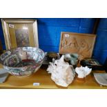 WITHDRAWN A Russian lacquer box, a large 20th century Chinese bowl and sundry