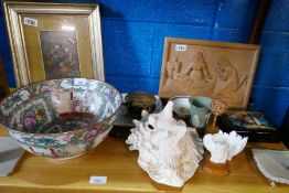 WITHDRAWN A Russian lacquer box, a large 20th century Chinese bowl and sundry