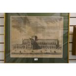 An antique print of Winchester Cathedral, probably early 19th century, 59.5 x 46.5cms