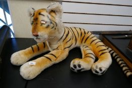 Steiff, a large Lying Tiger, 73cm