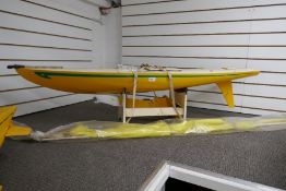 Remote Control model Yacht, very good quality build with all internal workings, sail and stand, 157c