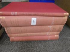 Victoria County History (VCH) of Buckinghamshire. Complete 5 volume set with index, red cloth, very