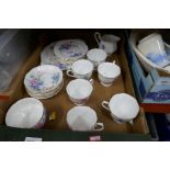 Crate of Royal Albert 'Friendship' series sweet pea teaware - approx 20 piece