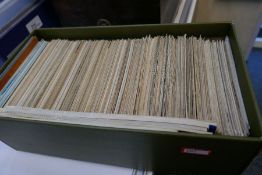 A shoe box of many hundreds of postcards, Edwardian and later