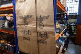 Two large paper bags with Third Reich insignia