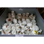 Two boxes of crested china including Goss, etc