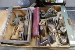 A Stanley No20, 25 degree angle wood plane, other Stanley planes and sundry