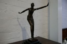 Deco bronze figure