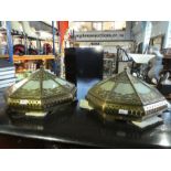 A pair of octagonal ceiling lights