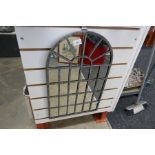 Small leaded glass mirror