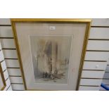 After David Roberts; a pair of coloured prints of Egyptian scenes