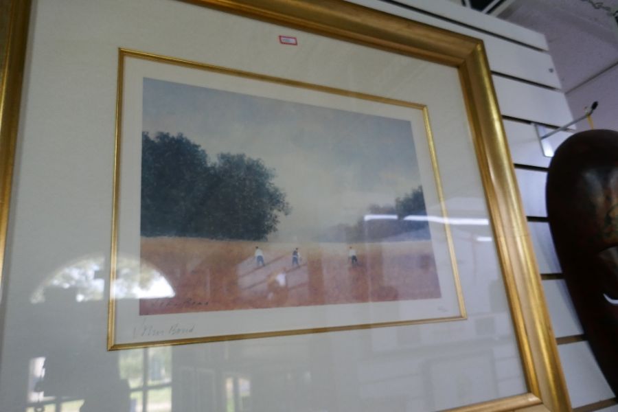 A pair of gilt framed and glazed pencil signed limited edition prints depicting farmers in fields si - Image 6 of 8